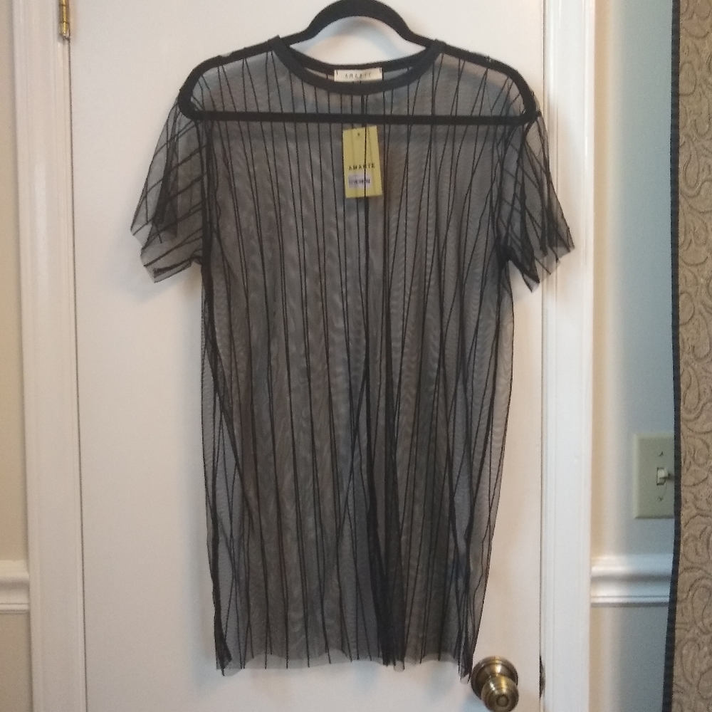 Mesh mini dress/tunic